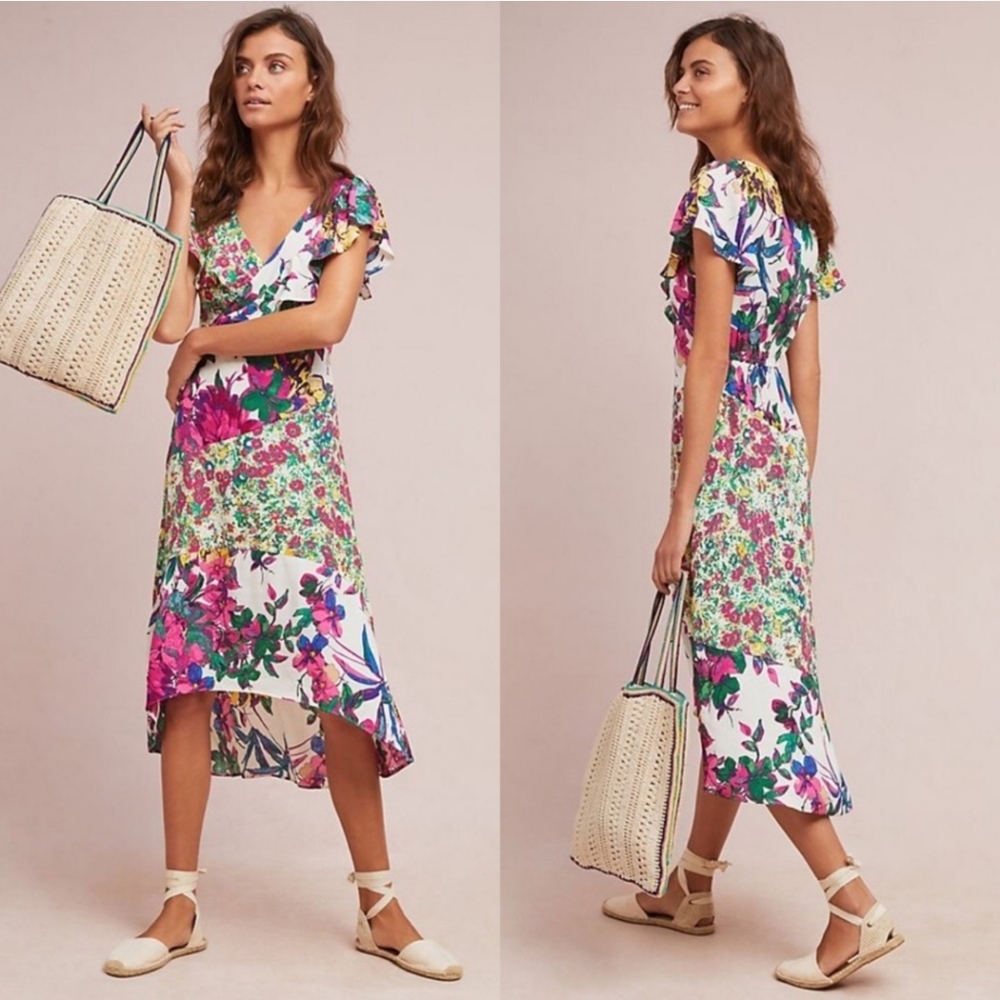 Anthropologie Tracy Reese Ennis Floral Dress XS